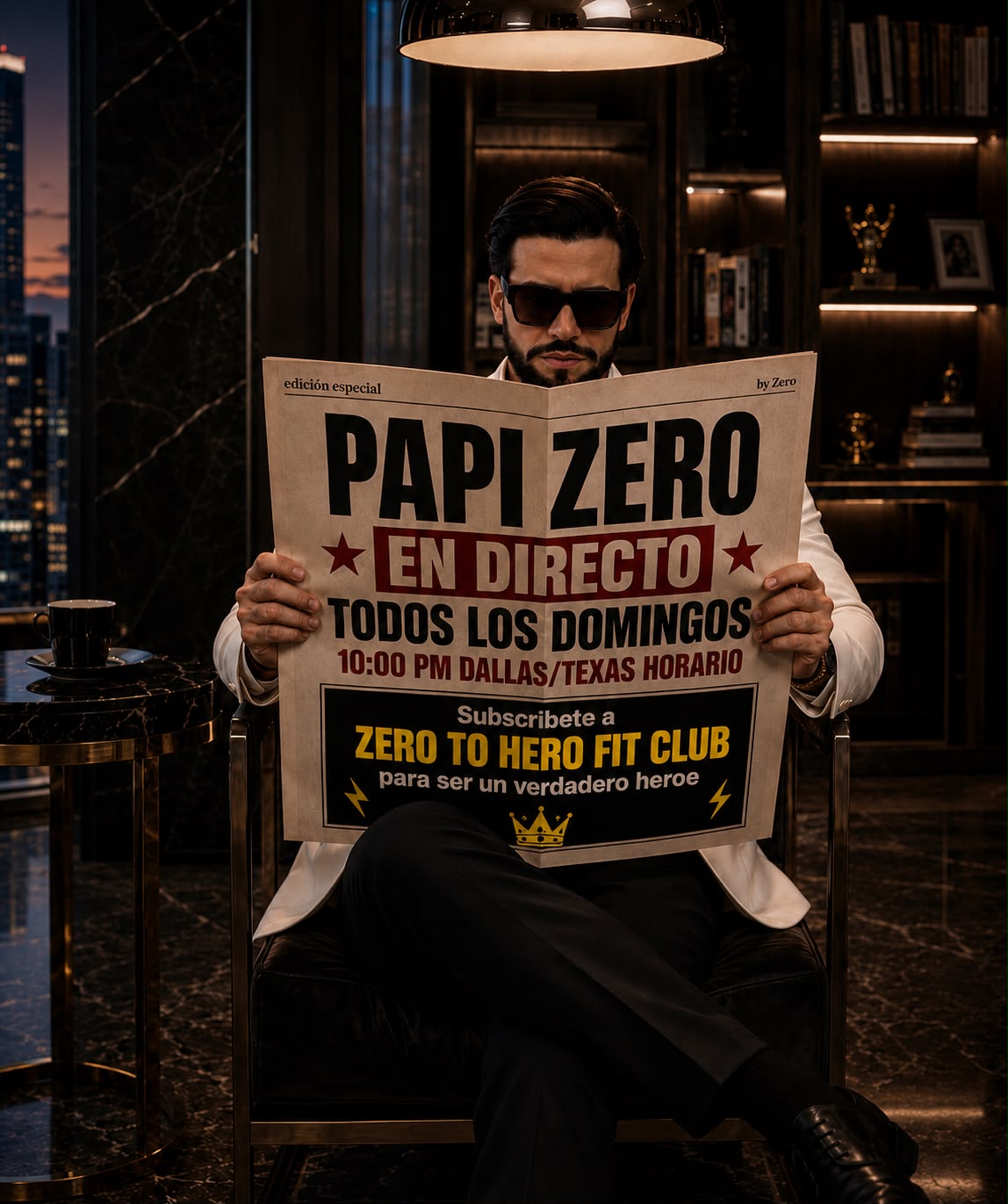 Papi Zero en directo todos los domingos a las 22h hora Dallas/Texas